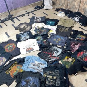 VINTAGE MUSIC+PRITED T-SHIRT X100